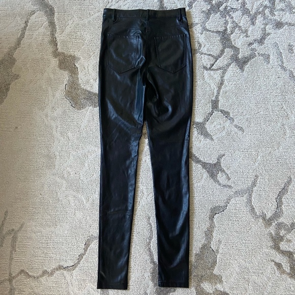 Wilfred Free // High-Waisted Vegan Leather Pants // Size 4 // Black - Picture 7 of 9